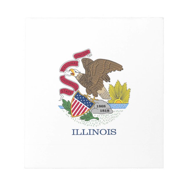 Notepad with Flag of Illinois State (Front)