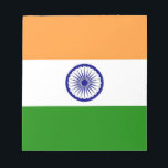 Notepad with Flag of India<br><div class="desc">Keep your thoughts organized in style with our vibrant notepad featuring the flag of India! This eye-catching notepad is perfect for jotting down notes, ideas, or reminders while showcasing your pride in Indian culture. The bold design prominently displays the colours of the Indian flag, making it a unique and meaningful...</div>