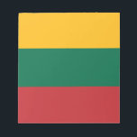 Notepad with Flag of Lithuania<br><div class="desc">Add a touch of Lithuanian pride to your stationery collection with this exclusive notepad featuring the flag of Lithuania! Crafted with care, this notepad showcases the vibrant colours of the Lithuanian flag—yellow, green, and red—creating a visually striking and meaningful design. Perfect for jotting down notes, ideas, or reminders, this notepad...</div>