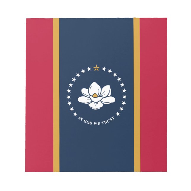Notepad with Flag of Mississippi State, USA (Front)