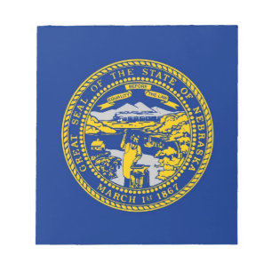 Notepad with Flag of Nebraska State