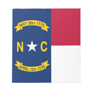 Notepad with Flag of North Carolina State