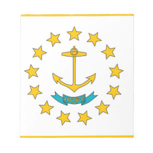 Notepad with Flag of Rhode Island State