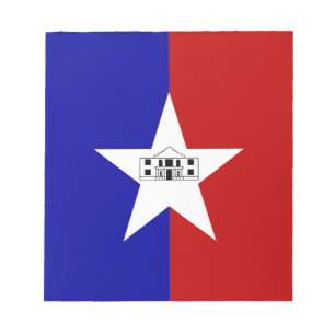 Notepad with Flag of San Antonio City, USA