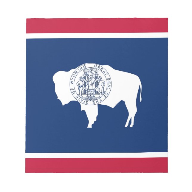 Notepad with Flag of Wyoming State (Front)