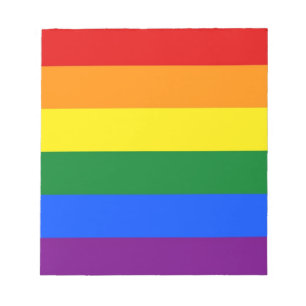 Notepad with Rainbow LGBT Pride Flag