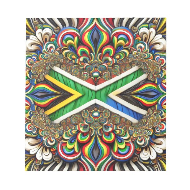 Notepad with South African Colours Modern Design (Front)