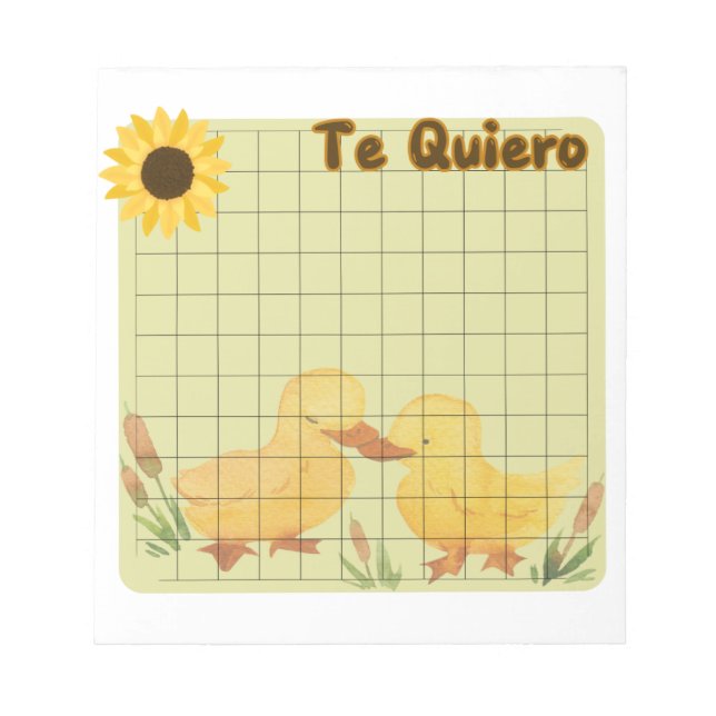 Notepad with tender duck vintage design (Front)