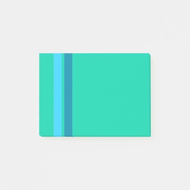 Notes Aqua Blue Stripes Post-it® (Devant)