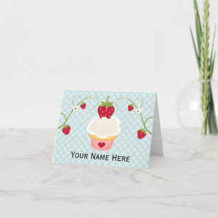 Notes bleues de cartes de Merci de petit gâteau de