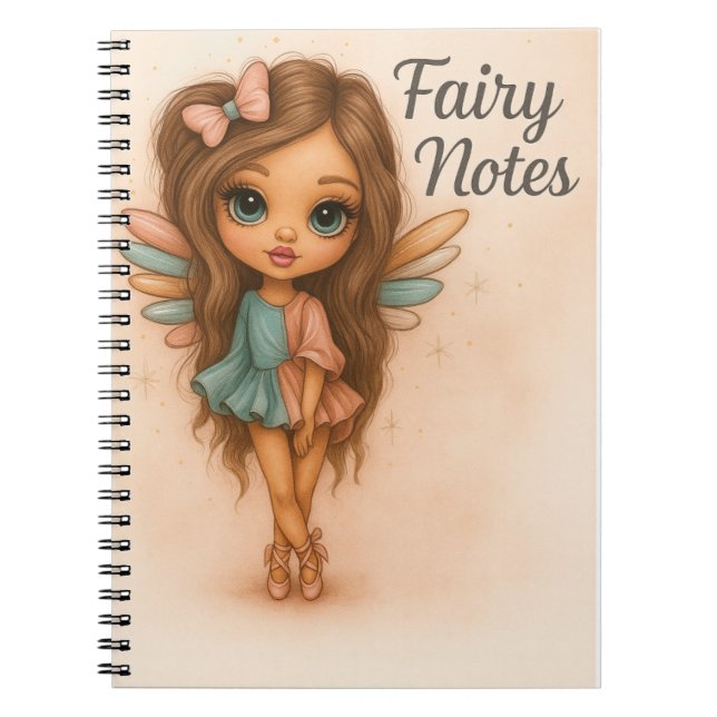 Notes de Fée Journal de Fée en Pastel Mignon (Devant)