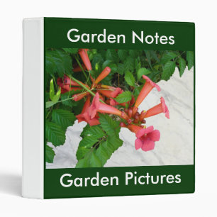 Notes de jardin de la vigne rouge Classeur