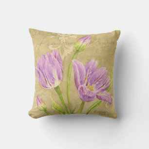 Notes de jardin de Tulipes pourpres coussins