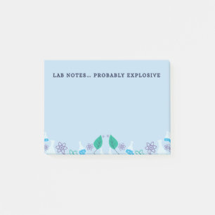 Notes de laboratoire amusantes Post-It de chimie