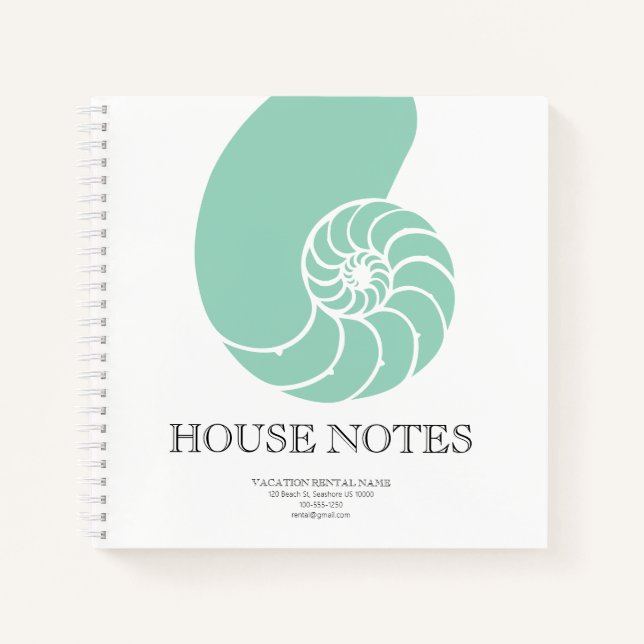 NOTES DE LOCATION DE LOCATION - Carnet NAUTILUS (Devant)