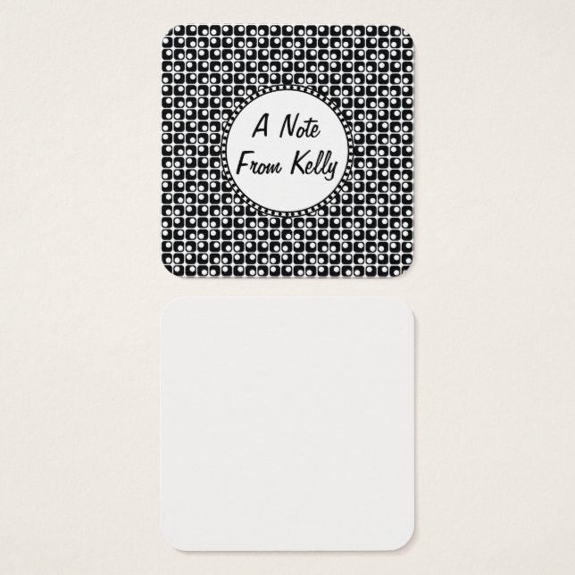 Notes de message conçues par un Motif noir et blan (Devant & derrière)