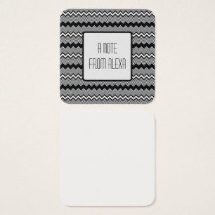 Notes de message du Motif ZigZag noir et blanc