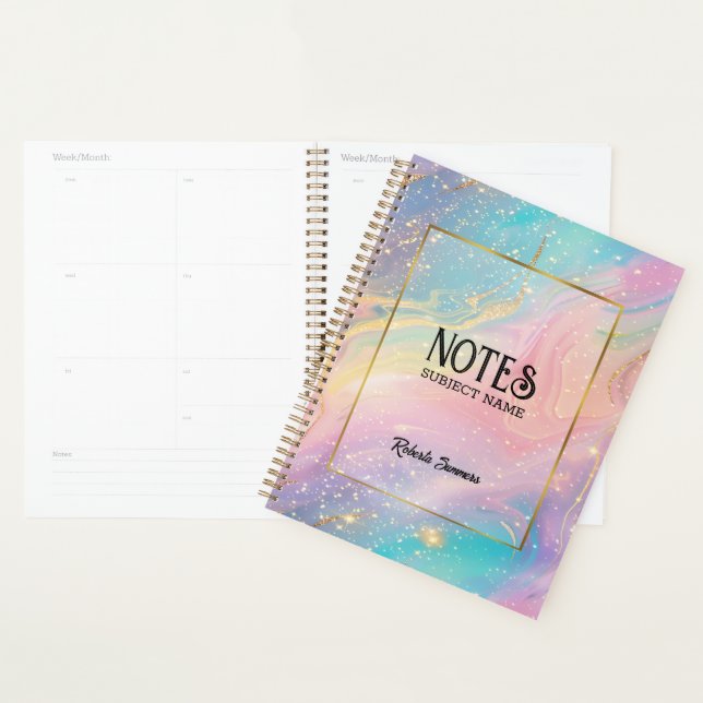Notes de Motif Abstrait Pastel Parties scintillant (Devant avec enveloppe)
