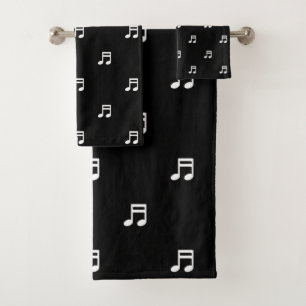 Notes de musique blanches sur fond noir