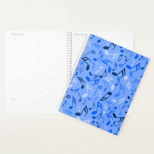Notes de musique bleu
