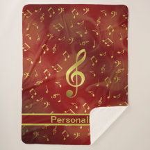 notes de musique, Couvertures Sherpa, artisanat, v