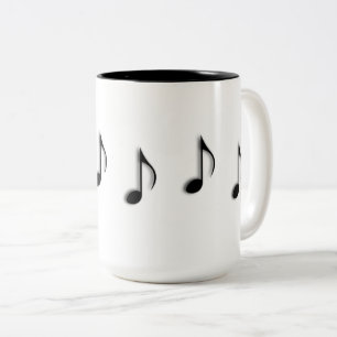 Notes de musique Danse à travers la Mug de café
