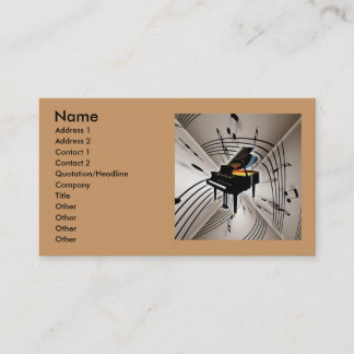 Notes de musique de piano Carte de visite