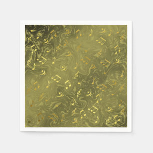 notes de musique élégante serviettes en papier mot