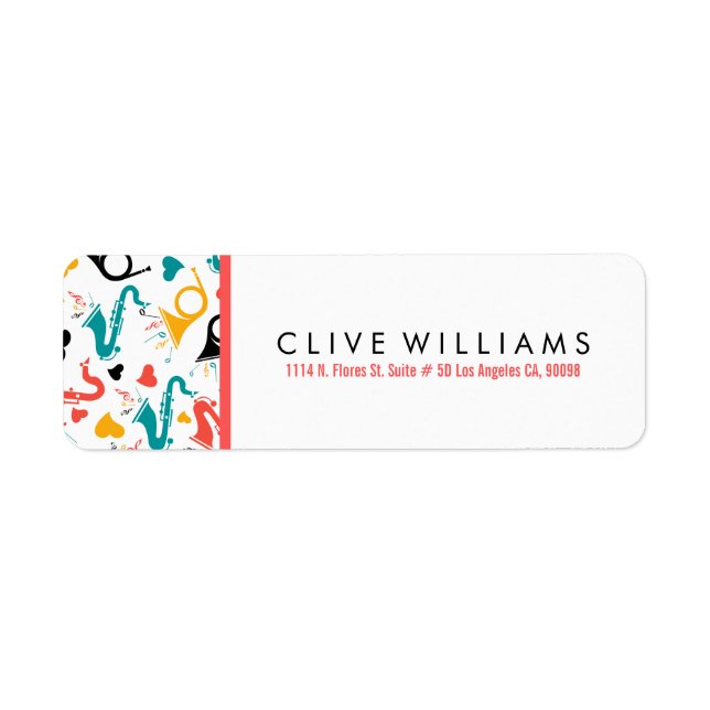 Notes de musique Instruments & Coeurs Motif (Devant)