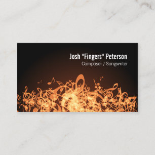 Notes de musique Jumble Orange Carte de visite