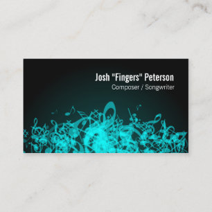 Notes de musique Jumble Turquoise Carte de visite