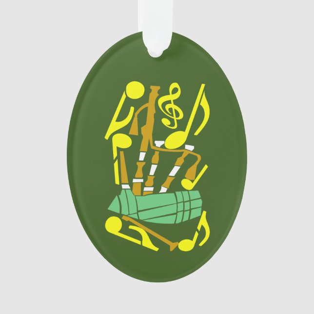 Notes de musique rouge Bagpipes (devant)