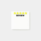 notes de post-it cinq étoiles d'examen