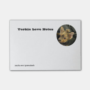 Notes de post-it d'amour de Yorkie