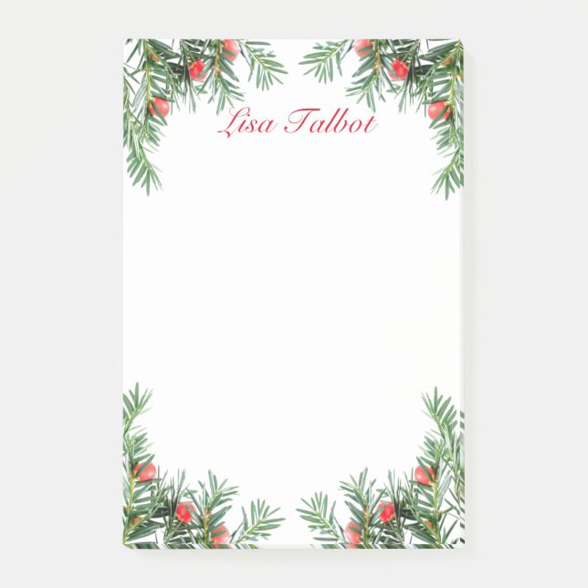 Notes de post-it d'arbre et de baies (Devant)