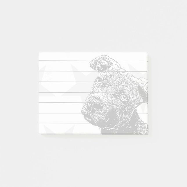 Notes de post-it de chiot de Pitbull (Devant)