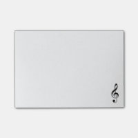 Notes de post-it de clef triple
