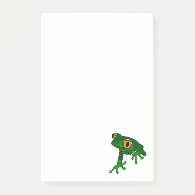 Notes de post-it de grenouille verte (Devant)