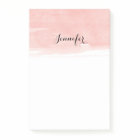 Notes de post-it de lavage d'aquarelle, roses