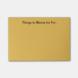 Notes de post-it de l'IRA de blâme