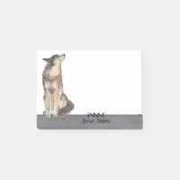 Notes de post-it de loup