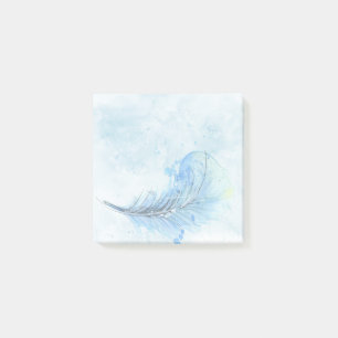 Notes de post-it de plume d'aquarelle