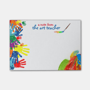 Notes de post-it de professeur d'art