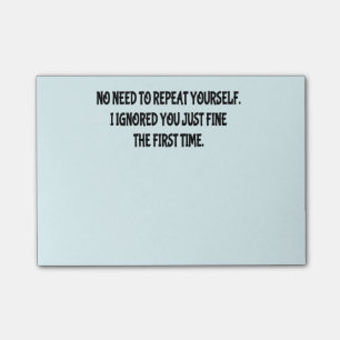 Notes de post-it drôles de la répétition vous-m