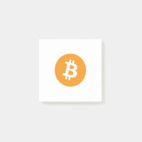 Notes de post-it du logo | de Bitcoin BTC