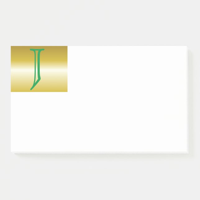 Notes de post-it du monogramme J initial (Devant)