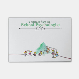 Notes de post-it du psychologue d'école