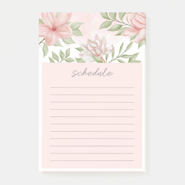 Notes de post-it florales (Devant)