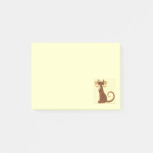 Notes de post-it fraîches de chat