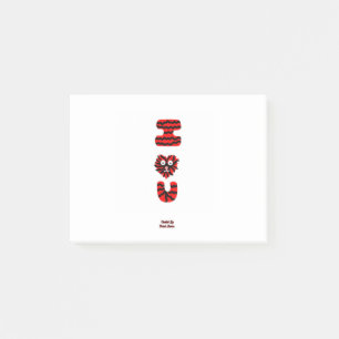 Notes de post-it I Fuzzy U (10,2 cm x 7,6 cm)